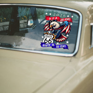 USA 250 Years, Route 66 100 Years Car Window Decal Sticker For Car Lover TH10 898465