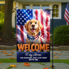 Custom Dog Clipart America 250 Years Welcome To Our Home Garden Flag TH10 898703