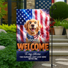 Custom Dog Clipart America 250 Years Welcome To Our Home Garden Flag TH10 898703