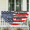 Custom Family Name USA 250th Anniversary Non-Pleated Fan Flag TH10 898295