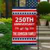 Custom Family Name 250th Anniversary 1776-2026 America Garden Flag CH07 911252