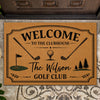 Custom Family Name Welcome To The Clubhouse Doormat For Golf Lover TH10 169861