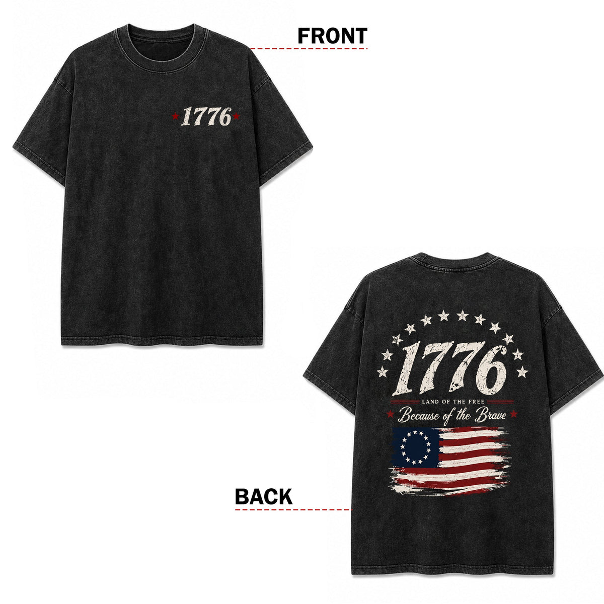 1776 Patriotic USA Flag Vintage Style Comfort Shirt HO82 902532