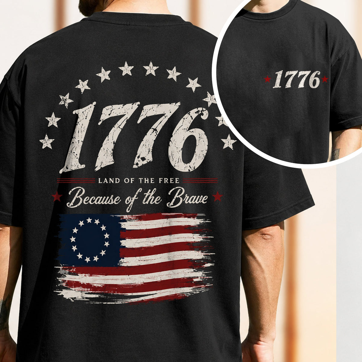 1776 Patriotic USA Flag Vintage Style Comfort Shirt HO82 902532