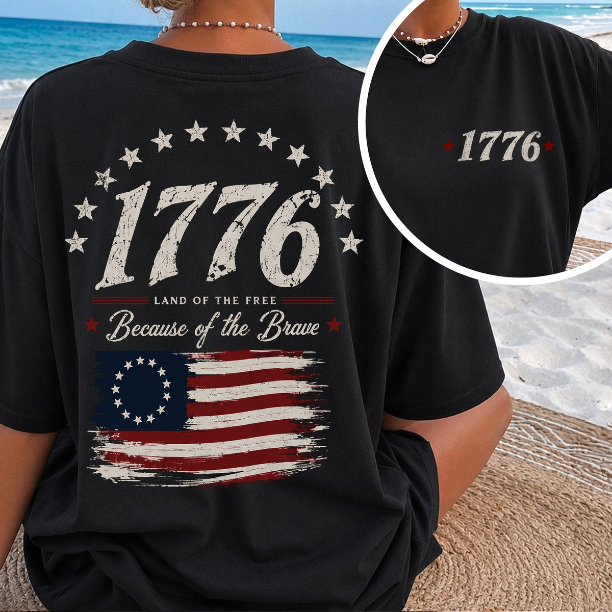 1776 Patriotic USA Flag Vintage Style Comfort Shirt HO82 902532