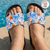 Custom Photo Funny Face Tropical Summer Slide Sandals LM32 669115