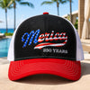 USA Patriotic Merica 250 Years Embroidered Trucker Hat HO82 902720