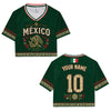 Custom Mexico Soccer Fitted Crop Top Jersey, Mexico Jersey Crop Tee, Game Day Shirt HO82 903004