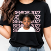 Custom Photo Senior 2027 Dark Shirt - Personalized Class of 2027 Gift, Proud Family Gift HO82 903236
