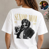 Custom Retro Photo Senior Mom EST. 2027 Back Comfort Shirt - Personalized Class of 2027 Gift, Proud Family Gift HO82 903264
