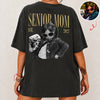 Custom Retro Photo Senior Mom EST. 2027 Back Comfort Shirt - Personalized Class of 2027 Gift, Proud Family Gift HO82 903264