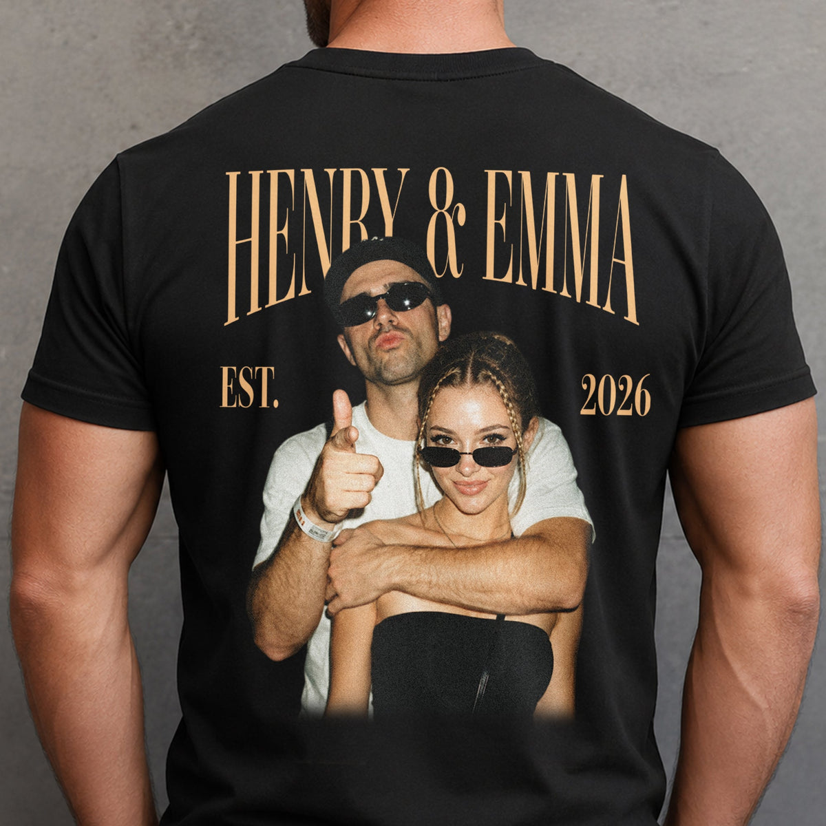 Custom Couple Photo Vintage Comfort Shirt For Girlfriend Boyfriend, Wife, Husband Anniversary Gift HA75 922208