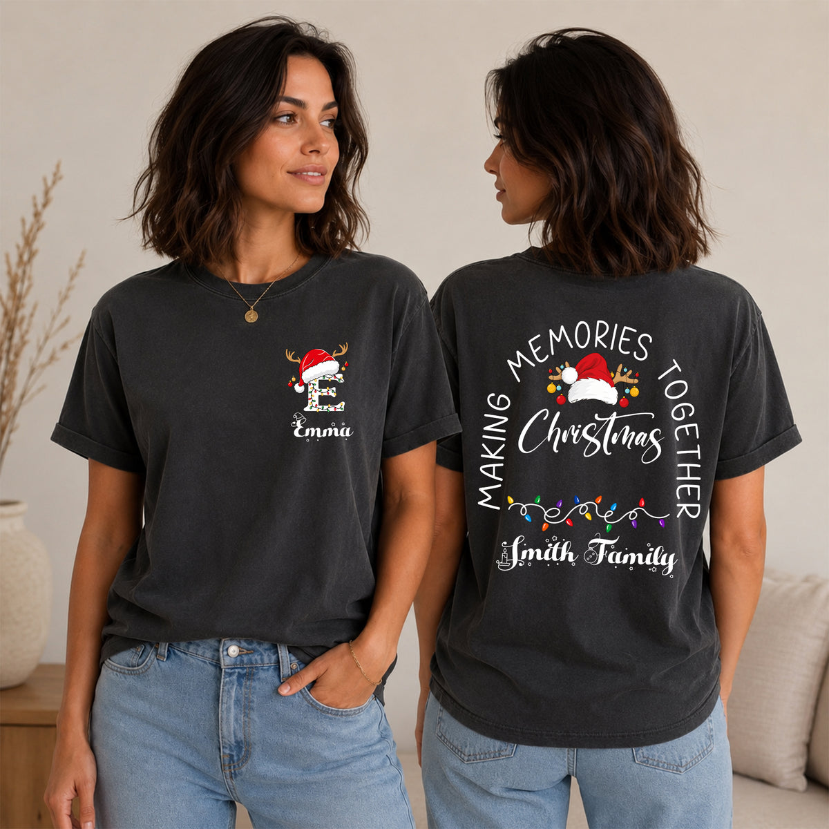 Custom Family Christmas Front & Back Comfort Shirt HA75 921924