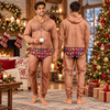 Personalized Funny Hairy Chest Men's Colorful Christmas Lights Underwear Onesie Pajamas HO82 903682