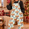 Custom Dog Cat Face Gingham Pattern Overall Jumpsuit For Dog Cat Lovers CH07 180812
