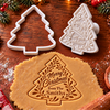 Custom Family Name Merry Christmas Shaped Cookie Stamp TH10 171507
