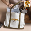 Custom Pet With Birth Month Flower Embroidered Monogram Beach Bag HO82 894240