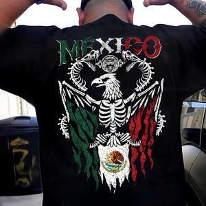 Mexico Flag Eagle Snake Bone Shirt For Dad N369 896043