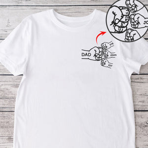 Personalized Dad With Kids Hand To Hand Bright Shirt Family Gift TH10 894349