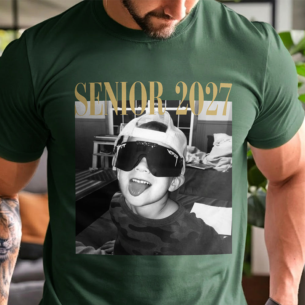 Personalised Vintage Photo Senior 2027 Comfort Shirt HA75 922052