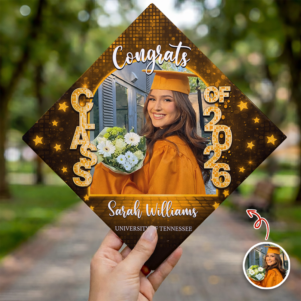 Custom Photo Congrats Graduate Class Of 2026 Cap Topper HO82 901880