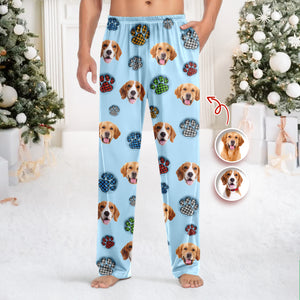 Custom Dog Photo Christmas Paw Style - Personalized 3D Inflated Effect Sweatpants CH07 899654