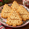 Personalized Name Merry Christmas - Christmas Tree Shaped Cookie Stamp HA75 57016