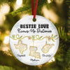 Custom Pearl Family Love Knows No Distance 3D Effect Ceramic Ornament LM32 895529