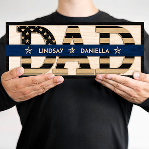 Personalized Keepsake For Beloved Job Lines Dad Wooden Sign LM32 893407