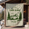 Personalized Welcome To Camp Tapestry Banner - Decorations Camping Decor, Bachelorette Banner HO82 903046