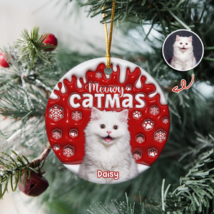 Custom Dog Cat Photo Christmas - Personalized Ceramic Ornament TH10 894383