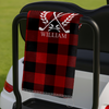 Personalised Golf Club Wreath Plaid Golf Towel HO82 902172