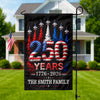 Custom Family Name US 250 Years 1776–2026 Patriotic Jets Garden Flag LM32 669177