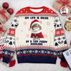 Custom Cute Cat Photo Ruled By Tiny Furry Overlord Ugly Sweater LM32 895585