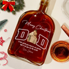 Custom Portrait Photo Merry Christmas Dad Kid Play Together Whiskey Bottle LM32 893867