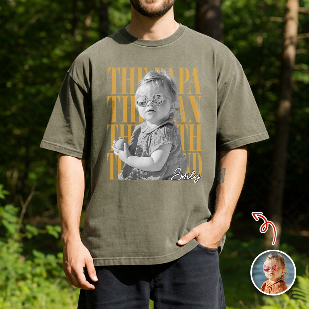 Custom Photo The Papa The Man The Myth The Legend Comfort Shirt HO82 902516