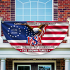 Custom Family Name 250 Years of Blessing 1776 2026 USA Patriotic Non-Pleated Fan Flag HA75 920750