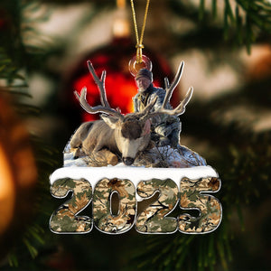 Custom Photo Acrylic Ornament Christmas Gifts For Deer Hunting Lovers HA75 898026