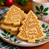 Custom Family Name Merry Christmas Shaped Cookie Stamp TH10 171507