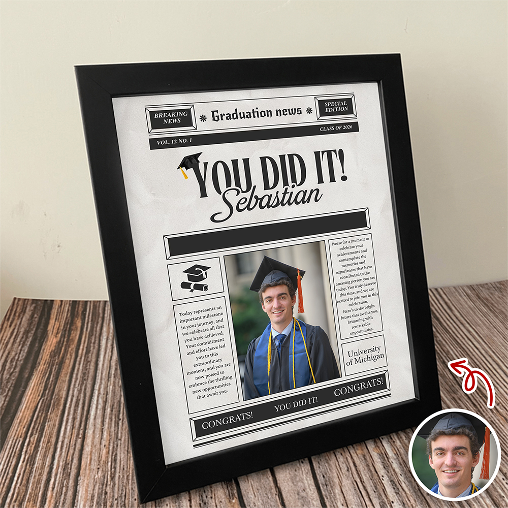 Custom Photo Graduation News You Did It Magazine Picture Frame LM32 899207