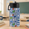 Personalized Basketball/ Football/ Baseball Kid Water Bottle With Straw Back To School HA75 921876