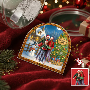 Custom Photo Family Christmas Acrylic Snow Globe TH10 896505