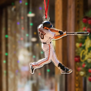 Custom Photo Baseball Players Personalized Acrylic Ornament HA75 897662