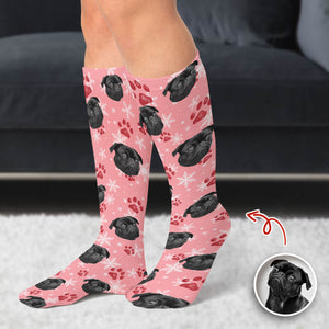 Custom Dog Photo Christmas Fluffy Socks Christmas Gift CH07 899202