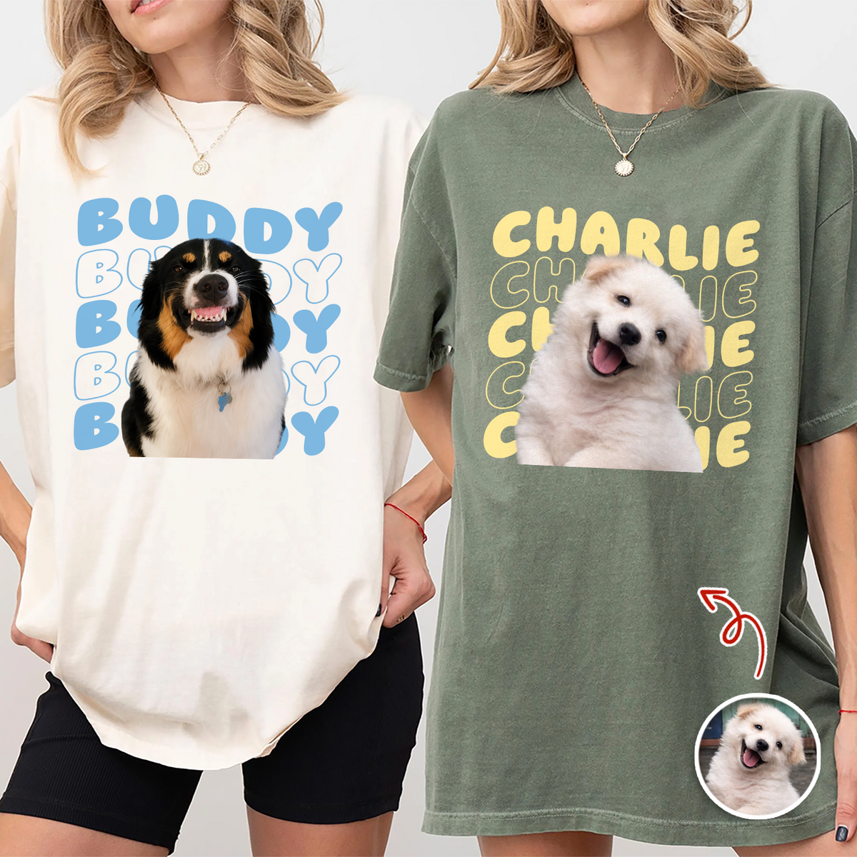 Custom Dog Photo Comfort Shirt, Personalized Gift for Dog Lovers CH07 180018