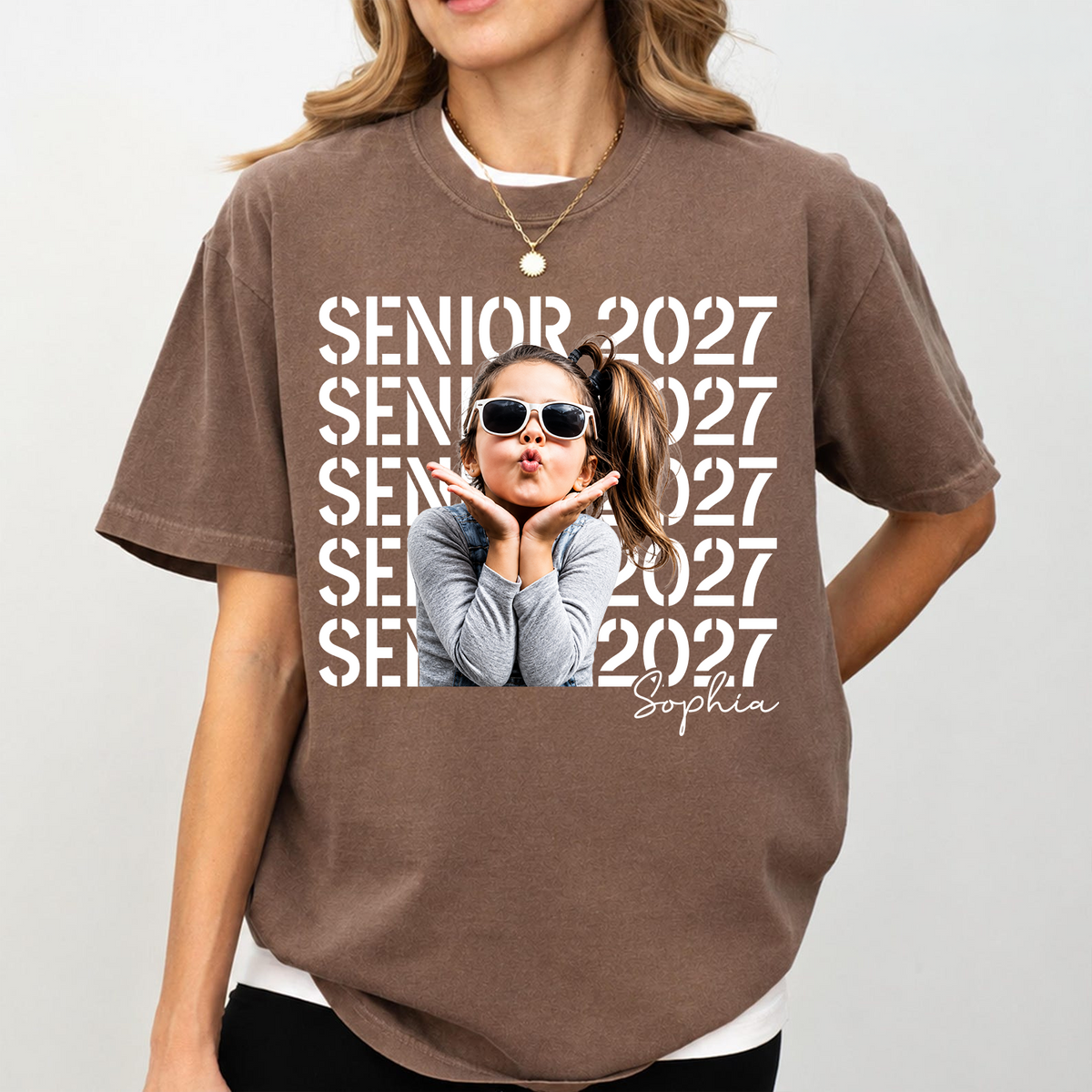 Custom Photo Senior 2027 Comfort Shirt - Personalized Senior Gift, Proud Family Gift HO82 903220