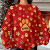 Personalized Custom Name On Paw 3D Effect Ugly Sweater For Dog Lover TH10 896453