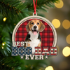 Custom Photo Best Dog Mom Dog Dad Wood Ornament LM32 895923