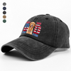 Best Dog Dad Ever Ever 4th Of July Personalized Washed Denim Baseball Cap CH07 896052