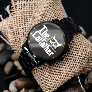 The CatFather For Cat Lovers Personalized Dad Men's Wrist Watch LM32 893523